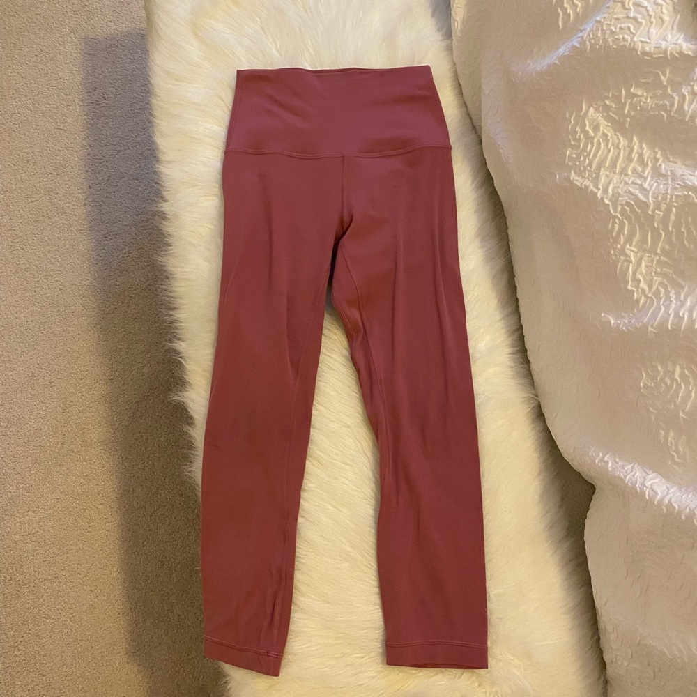 Lululemon align crop 21 leggings in pink